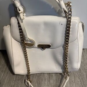Authentic Versace white leather handbag